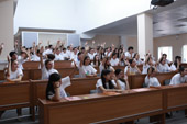 Students participate in a civics course